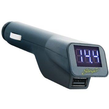 Stinger SGP12 Digital Voltage Meter with USB Charger: click to enlarge