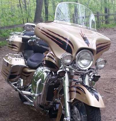 2003 CVO PAINT: Centennial Gold w/ Nose Graphics &Tach Notch: click to enlarge