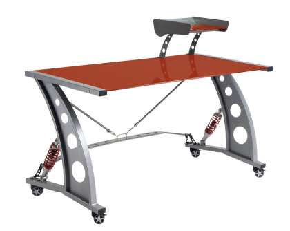 GT Spoiler Desk Red With Spoiler Desk: click to enlarge