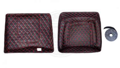 Custom Red Stitching liner for Dragonfly/ OEM Chopped size Tour Pack: click to enlarge