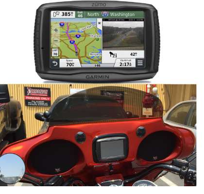 Garmin ZUMO 595-GPS kit for Detachable Fairing: click to enlarge